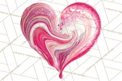 Valentine Clipart Heart Clip Art PNG Romantic Painted Hearts Product Image 4