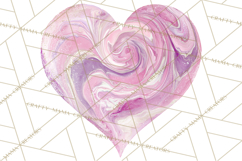 Valentine Clipart Heart Clip Art PNG Romantic Painted Hearts Product Image 2