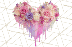 Valentine Clipart Heart Clip Art PNG Romantic Painted Hearts Product Image 3