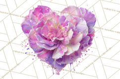 Valentine Clipart Heart Clip Art PNG Romantic Painted Hearts Product Image 4