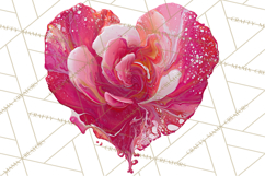 Valentine Clipart Heart Clip Art PNG Romantic Painted Hearts Product Image 5