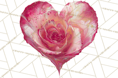 Valentine Clipart Heart Clip Art PNG Romantic Painted Hearts Product Image 2