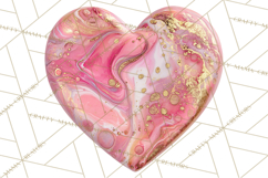 Valentine Clipart Heart Clip Art PNG Romantic Painted Hearts Product Image 3