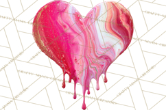 Valentine Clipart Heart Clip Art PNG Romantic Painted Hearts Product Image 4