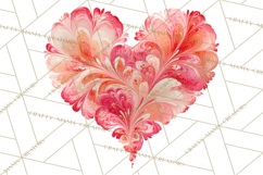 Valentine Clipart Heart Clip Art PNG Romantic Painted Hearts Product Image 2