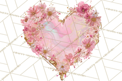 Valentine Clipart Heart Clip Art PNG Romantic Painted Hearts Product Image 3