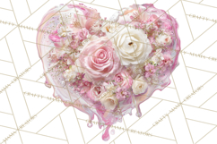 Valentine Clipart Heart Clip Art PNG Romantic Painted Hearts Product Image 4