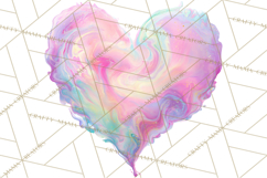 Valentine Clipart Heart Clip Art PNG Romantic Painted Hearts Product Image 5