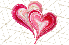Valentine Clipart Heart Clip Art PNG Romantic Painted Hearts Product Image 3