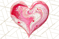 Valentine Clipart Heart Clip Art PNG Romantic Painted Hearts Product Image 3