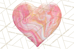 Valentine Clipart Heart Clip Art PNG Romantic Painted Hearts Product Image 4