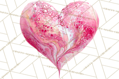 Valentine Clipart Heart Clip Art PNG Romantic Painted Hearts Product Image 5