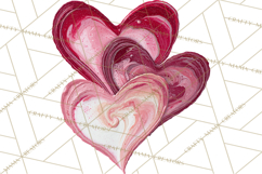 Valentine Clipart Heart Clip Art PNG Romantic Painted Hearts Product Image 4