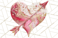 Valentine Clipart Heart Clip Art PNG Romantic Painted Hearts Product Image 5