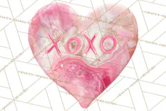 Valentine Clipart Heart Clip Art PNG Romantic Painted Hearts Product Image 3