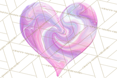 Valentine Clipart Heart Clip Art PNG Romantic Painted Hearts Product Image 2