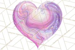 Valentine Clipart Heart Clip Art PNG Romantic Painted Hearts Product Image 3
