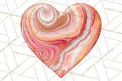 Valentine Clipart Heart Clip Art PNG Romantic Painted Hearts Product Image 4