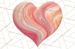 Valentine Clipart Heart Clip Art PNG Romantic Painted Hearts Product Image 5