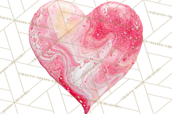 Valentine Clipart Heart Clip Art PNG Romantic Painted Hearts Product Image 3