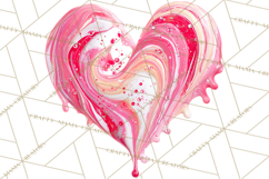 Valentine Clipart Heart Clip Art PNG Romantic Painted Hearts Product Image 4