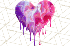 Valentine Clipart Heart Clip Art PNG Romantic Painted Hearts Product Image 3