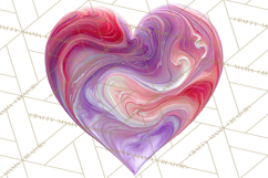 Valentine Clipart Heart Clip Art PNG Romantic Painted Hearts Product Image 5