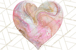 Valentine Clipart Heart Clip Art PNG Romantic Painted Hearts Product Image 2