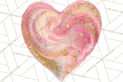Valentine Clipart Heart Clip Art PNG Romantic Painted Hearts Product Image 3