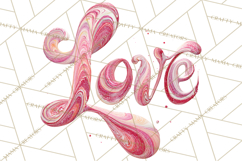 Valentine Clipart Heart Clip Art PNG Romantic Painted Hearts Product Image 2