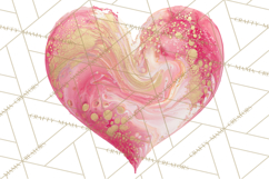 Valentine Clipart Heart Clip Art PNG Romantic Painted Hearts Product Image 3