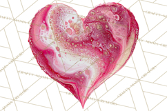 Valentine Clipart Heart Clip Art PNG Romantic Painted Hearts Product Image 4