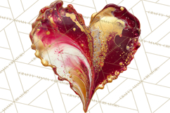 Valentine Clipart Heart Clip Art PNG Romantic Painted Hearts Product Image 4