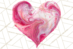 Valentine Clipart Heart Clip Art PNG Romantic Painted Hearts Product Image 5