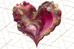 Valentine Clipart Heart Clip Art PNG Romantic Painted Hearts Product Image 2