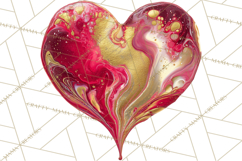 Valentine Clipart Heart Clip Art PNG Romantic Painted Hearts Product Image 3