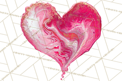 Valentine Clipart Heart Clip Art PNG Romantic Painted Hearts Product Image 2