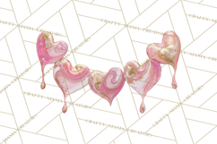 Valentine Clipart Heart Clip Art PNG Romantic Painted Hearts Product Image 3
