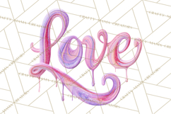 Valentine Clipart Heart Clip Art PNG Romantic Painted Hearts Product Image 4