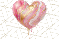 Valentine Clipart Heart Clip Art PNG Romantic Painted Hearts Product Image 4