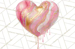 Valentine Clipart Heart Clip Art PNG Romantic Painted Hearts Product Image 4
