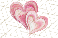 Valentine Clipart Heart Clip Art PNG Romantic Painted Hearts Product Image 2