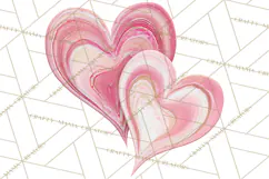 Valentine Clipart Heart Clip Art PNG Romantic Painted Hearts Product Image 2