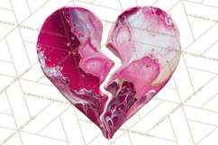 Valentine Clipart Heart Clip Art PNG Romantic Painted Hearts Product Image 4