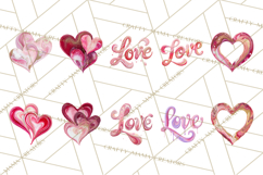 Valentine Clipart Heart Clip Art PNG Romantic Painted Hearts Product Image 10