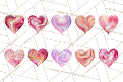Valentine Clipart Heart Clip Art PNG Romantic Painted Hearts Product Image 7