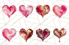 Valentine Clipart Heart Clip Art PNG Romantic Painted Hearts Product Image 9