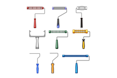 Paint roller frames vector illustration collection Product Image 1