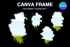 Paint Brush Canva Frame Template Bleach Effect Add Photo_11 Product Image 1