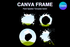 Paint Brush Canva Frame Template Bleach Effect Add Photo_22 Product Image 1